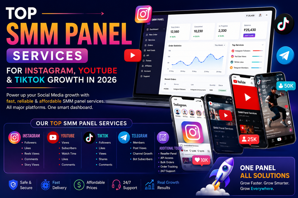 Top SMM Panel Services for Instagram, YouTube & TikTok Growth in 2026